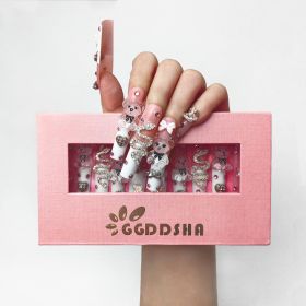 GGddsha 2024 New PMMA Acrylic Press On Nails StunningBling Nails, Rhinestone Fake Nails, Glitter Rhinestone NailsGradient  Fake NailsEnchanted Du (Option: M)
